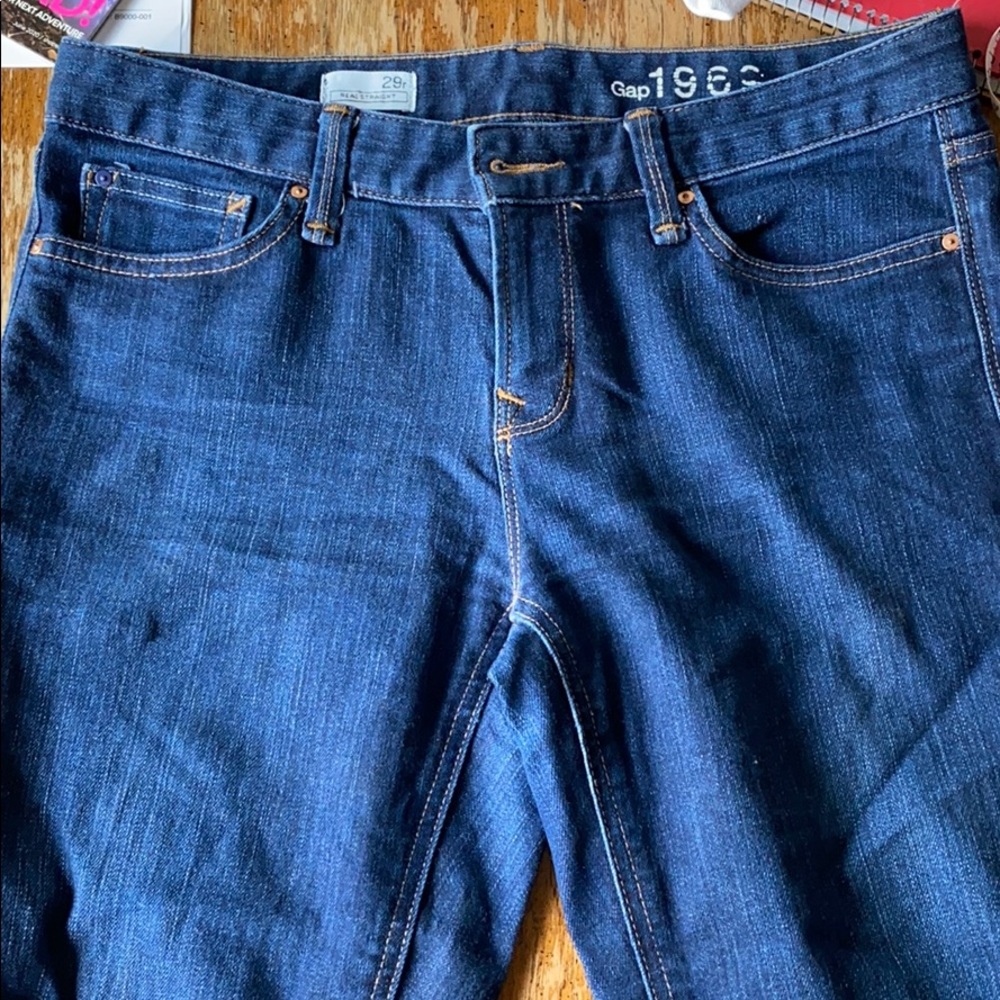 EUC Gap Real Straight 29r blue jeans